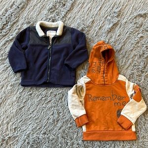 24 Months boys hoodie and zip up sweaters.